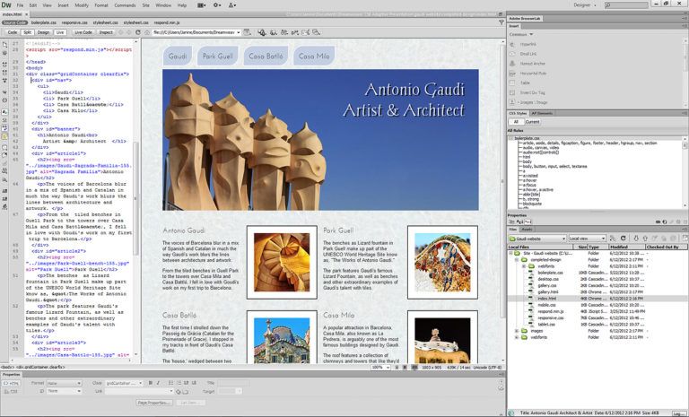 adobe dreamweaver cs6 screenshot 2