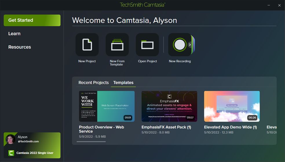 camtasia studio screenshot 1