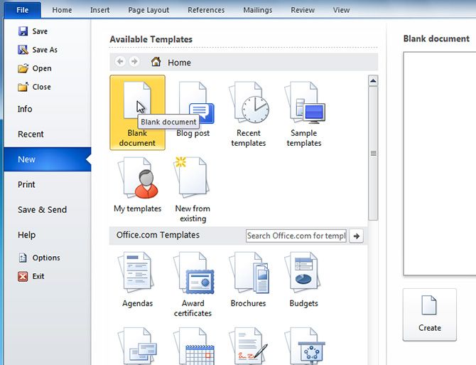 microsoft word 2010 screenshot 3