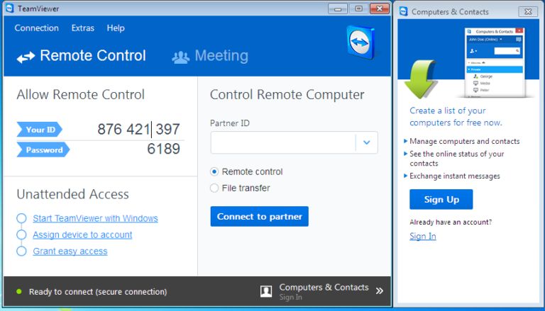 teamviewer 11 screenshot 1