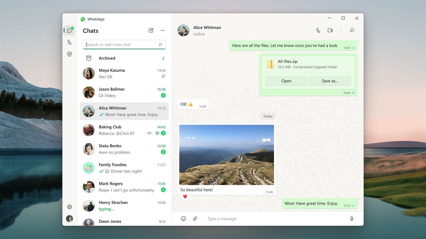 whatsapp desktop screenshot 2