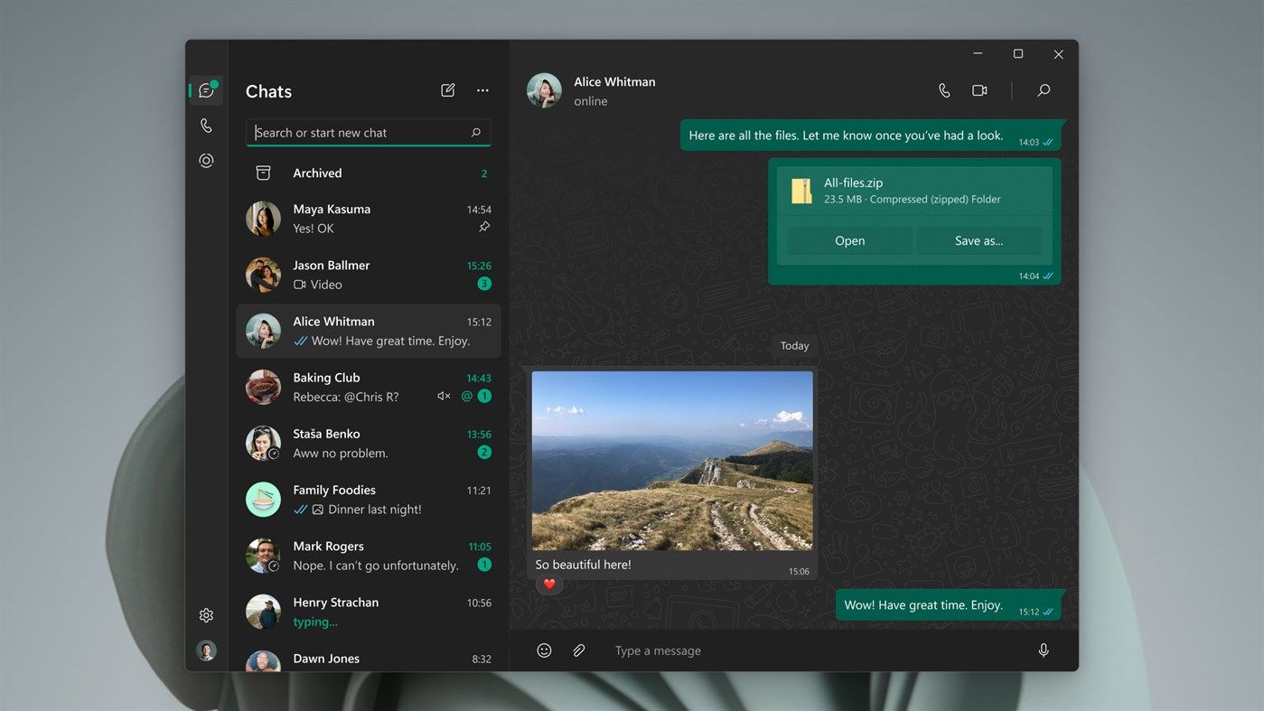 whatsapp desktop screenshot 3