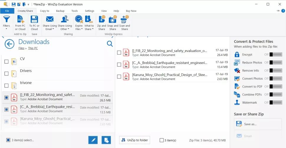 winzip screenshot 2